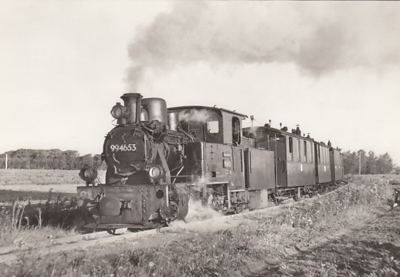 Eisenbahn Dampflokomotive Schmalspurbahn Rügen zwi. Wiek und Bohlendorf