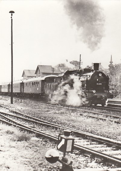 Eisenbahn Dampflokomotive Bahnhof Lichtenstein