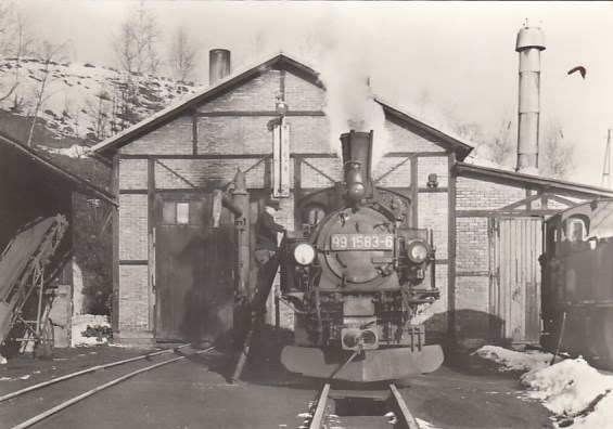 Eisenbahn Dampflokomotive Schmalspurbahn in Jöhnstadt