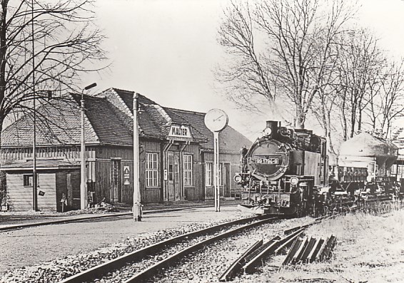 Eisenbahn Dampflokomotive Schmalspurbahn Bahnhof Malter