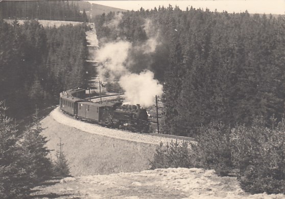 Eisenbahn Dampflokomotive Schmalspurbahn im Erzgebirge