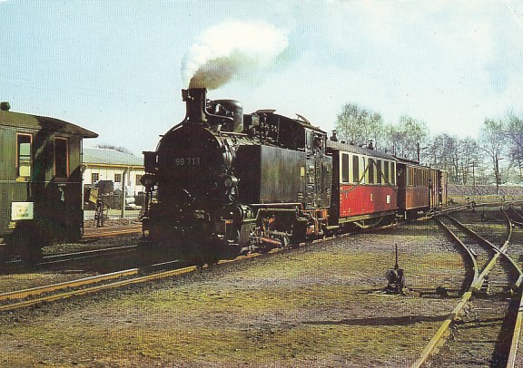 Eisenbahn Dampflokomotive Schmalspurbahn Bahnhof Radeburg