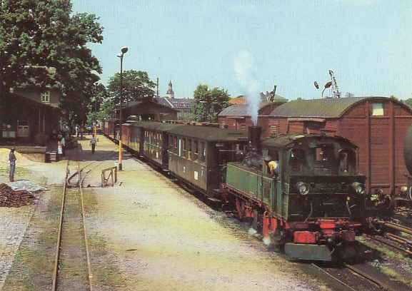 Eisenbahn Dampflokomotive Schmalspurbahn Bahnhof Radeburg