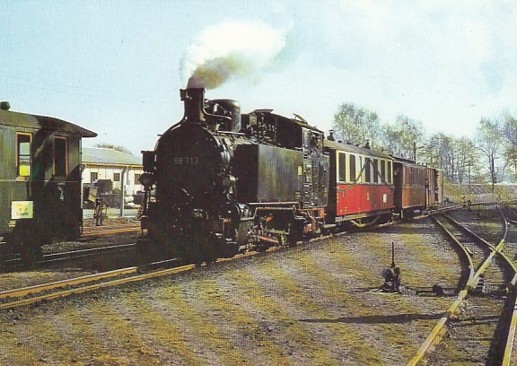 Eisenbahn Dampflokomotive Schmalspurbahn Bahnhof Radeburg