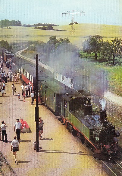 Eisenbahn Dampflokomotive Schmalspurbahn Bahnhof Friedewald