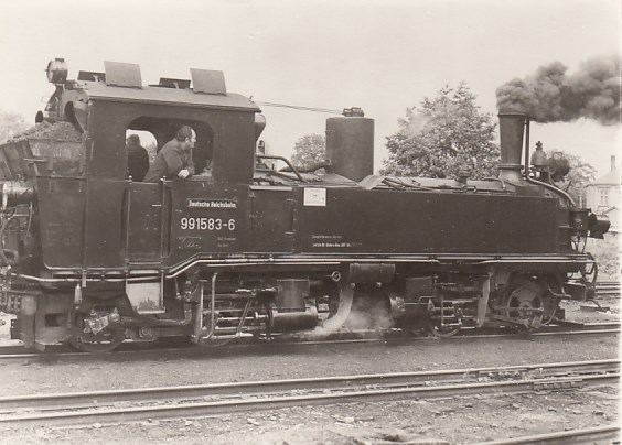 Eisenbahn Dampflokomotive Schmalspurbahn Grünstädtel-Oberrittersgrün