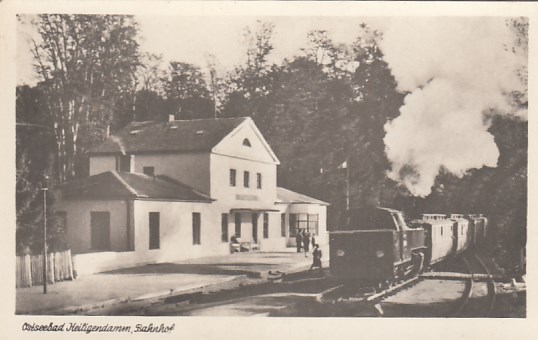 Eisenbahn Dampflokomotive Kleinbahn Rügen Bahnhof Heiligendamm 1954