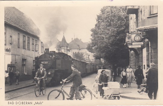 Eisenbahn Dampflokomotive Kleinbahn Rügen Molly Bad Doberan 1957