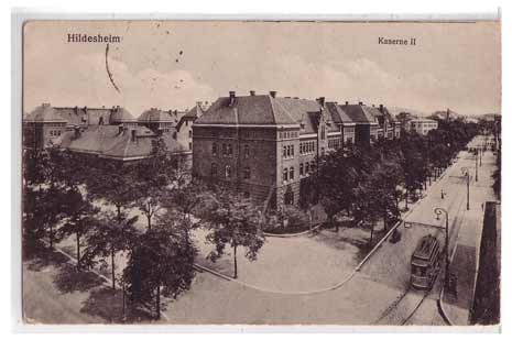 Hildesheim Kaserne 2 und Stassenbahn 1918 Hildesheim Kaserne 2 und Stassenbahn 1918
