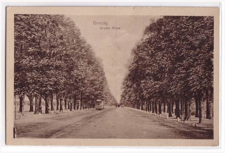 Danzig vor 1945 Große Allee Strassenbahn ca 1920