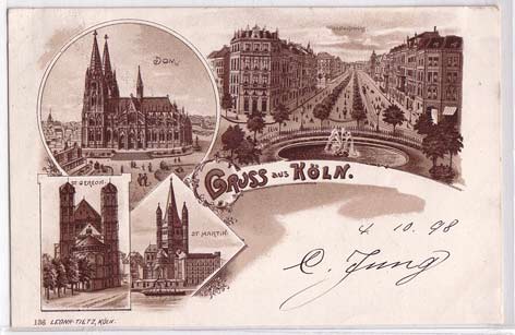 Köln am Rhein Litho 1898 Köln am Rhein Litho 1898