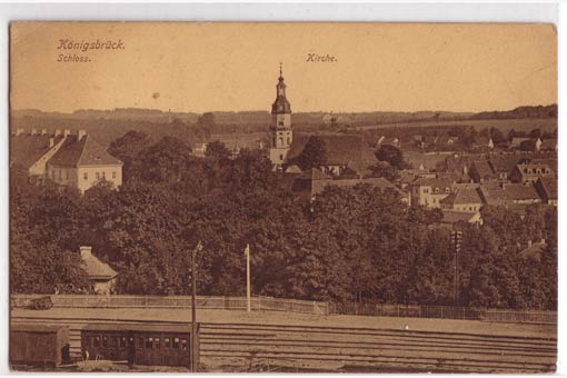 Königsbrück Schloss Eisenbahn Bahngleis 1913 Königsbrück Schloss Eisenbahn Bahngleis 1913