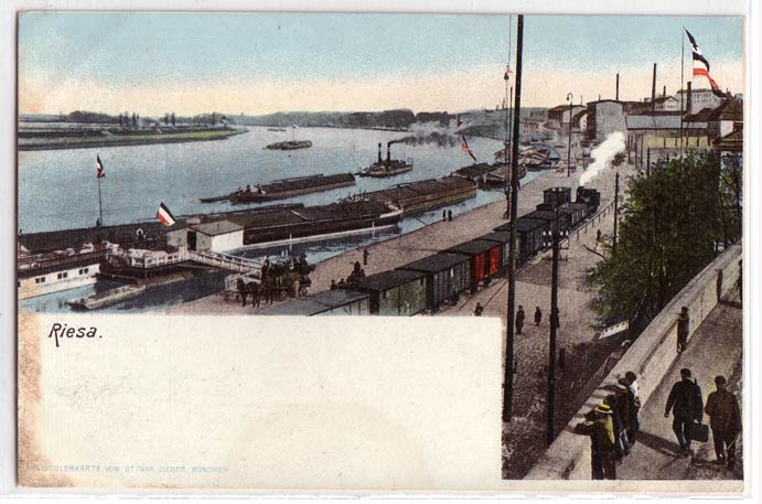 Riesa Eisenbahn Bahngleis vor 1907 Riesa Eisenbahn Bahngleis vor 1907