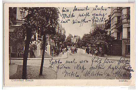 Ostseebad Bansin , Usedom ,Seestraße ca 1925 Ostseebad Bansin , Usedom ,Seestraße ca 1925