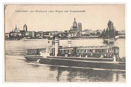 Stralsund ,Trajekt ,Fährschiff,Eisenbahn 1908 Stralsund ,Trajekt ,Fährschiff,Eisenbahn 1908
