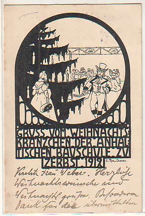 Zerbst Anhaltischen Bauschule , Weihnachten 1912 Zerbst Anhaltischen Bauschule , Weihnachten 1912