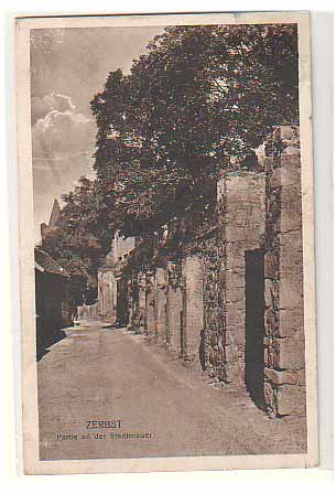 Zerbst Sachsen-Anhalt , Stadtmauer 1916 Zerbst Sachsen-Anhalt , Stadtmauer 1916