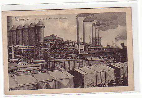 Dortmund ,Eisen und Stahlwerke , Eisenbahn 1916 Dortmund ,Eisen und Stahlwerke , Eisenbahn 1916