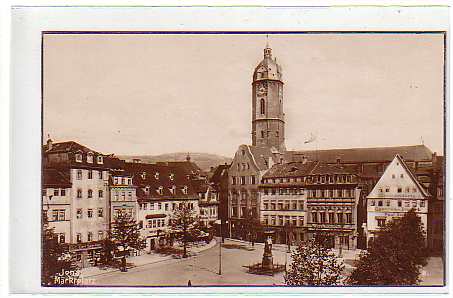 Jena Foto Karte vom Markt ca 1930 Jena Foto Karte vom Markt ca 1930