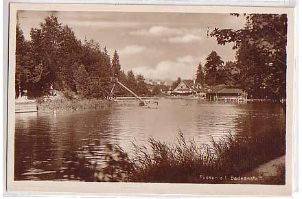 Füssen am Lech , Allgäu ,Badeanstalt Füssen am Lech , Allgäu ,Badeanstalt