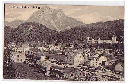 Füssen am Lech , Allgäu ,Bahnhof Eisenbahn Füssen am Lech , Allgäu ,Bahnhof Eisenbahn