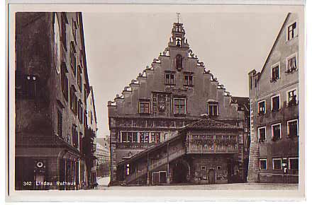 Lindau am Bodensee ,Bayern, Allgäu Rathaus vor 1945 Lindau am Bodensee ,Bayern, Allgäu Rathaus vor 1945