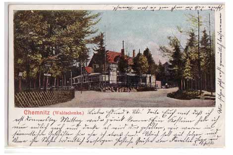 Chemnitz Litho Waldschenke 1906 Chemnitz Litho Waldschenke 1906