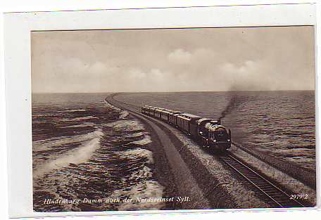 Westerland auf Sylt ,Eisenbahn ,Hindenburg Damm 1932 Westerland auf Sylt ,Eisenbahn ,Hindenburg Damm 1932