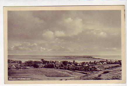 Kloster Hiddensee Blick über die Insel 1955