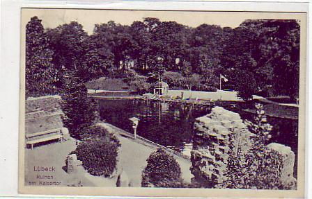 Lübeck Ruinen am Kaisertor 1910 Lübeck Ruinen am Kaisertor 1910
