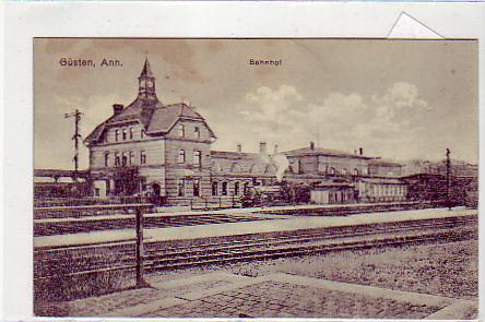Güsten in Anhalt Bahnhof und Eisenbahn 1917 Güsten in Anhalt Bahnhof und Eisenbahn 1917