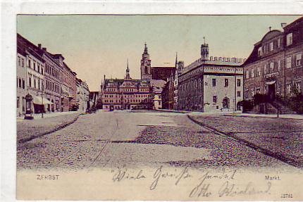 Zerbst , alte Ansichtskarten ,Markt 1905 Zerbst , alte Ansichtskarten ,Markt 1905