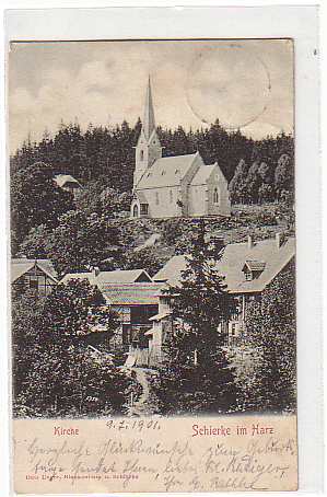 Schierke im Harz Kirche 1901