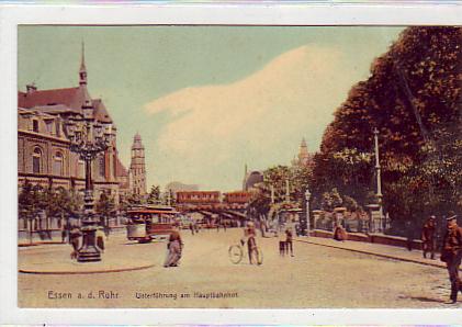 Essen Unterführung am Hauptbahnhof ,Eisenbahn ca 1915 Essen Unterführung am Hauptbahnhof ,Eisenbahn ca 1915