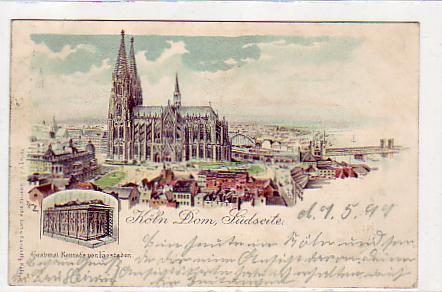 Köln am Rhein Litho von 1899 Köln am Rhein Litho von 1899