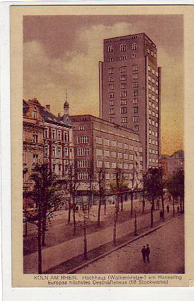 Köln am Rhein Hochhaus vor 1945 Köln am Rhein Hochhaus vor 1945