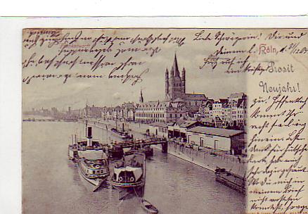 Köln am Rhein Schiffahrt,Dampfer 1905 Köln am Rhein Schiffahrt,Dampfer 1905