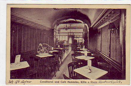 Köln am Rhein Konditorei Cafe Josef Henneke 1929 Köln am Rhein Konditorei Cafe Josef Henneke 1929