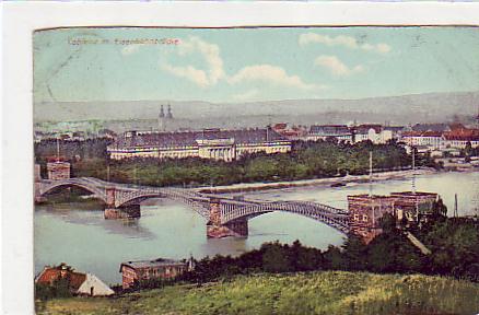 Koblenz am Rhein Eisenbahnbrücke 1908 Koblenz am Rhein Eisenbahnbrücke 1908