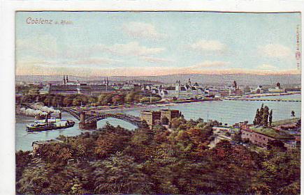 Koblenz am Rhein mit Dampfer Koblenz am Rhein mit Dampfer