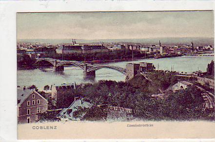 Koblenz Eisenbahnbrücke vor 1907 Koblenz Eisenbahnbrücke vor 1907