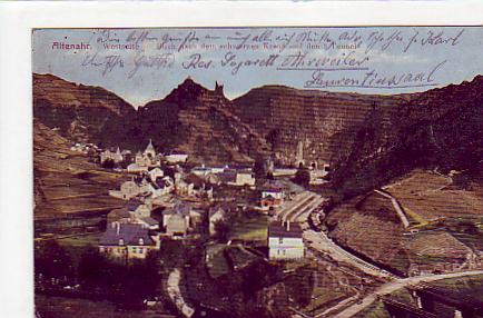 Altenahr mit Bahnhof,Eisenbahn-Tunnel 1916 Altenahr mit Bahnhof,Eisenbahn-Tunnel 1916