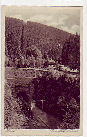 Oberhof in Thüringen Brandleiter Tunnel und Eisenbahn 1927 Oberhof in Thüringen Brandleiter Tunnel und Eisenbahn 1927