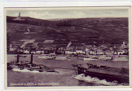Rüdesheim im Rheingau Schiffe,Raddampfer,Rheinschiffahrt 1942 Rüdesheim im Rheingau Schiffe,Raddampfer,Rheinschiffahrt 1942