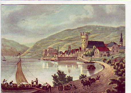 Rüdesheim im Rheingau ,Werbung Weinbrennerei Asbach Uralt Rüdesheim im Rheingau ,Werbung Weinbrennerei Asbach Uralt