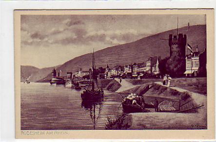 Rüdesheim im Rheingau , alte Ansichtskarten von ca 1915 Rüdesheim im Rheingau , alte Ansichtskarten von ca 1915