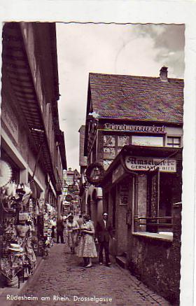 Rüdesheim im Rheingau Drosselgasse 1954 Rüdesheim im Rheingau Drosselgasse 1954