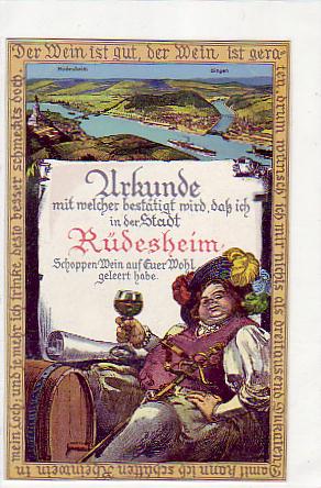 Rüdesheim im Rheingau Wein Werbung Rüdesheim im Rheingau Wein Werbung
