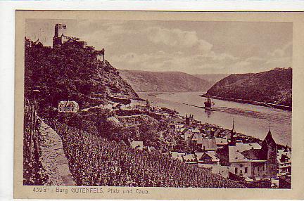 Rüdesheim im Rheingau,Burg Gutenfels.Pfalz und Caub Rüdesheim im Rheingau,Burg Gutenfels.Pfalz und Caub