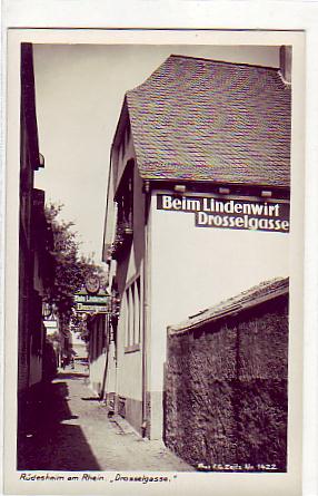 Rüdesheim im Rheingau Drosselgasse ,alte Ansichtskarten vor 194 Rüdesheim im Rheingau Drosselgasse ,alte Ansichtskarten vor 194